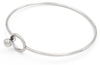 Produktbild von Vintageparts Armreif Edelstahl platinfarben Knebelverschluss
