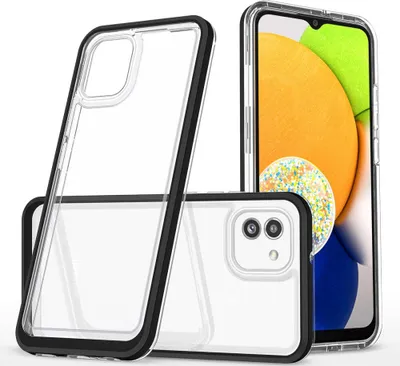 Obrázek produktu pro Průhledné pouzdro Etui Cover Case pro Samsung Galaxy A03 Black