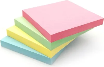 Productafbeelding van Kleurige plaknotities, pastelkleuren, 400 stuks, 76x76 mm, geschikt voor kantoor en school