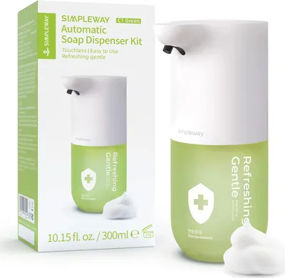 Zdjęcie produktu dla Automatyczny Dozownik Mydła w piance SIMPLEWAY z płynem Simpleway Zapach: Refreshing Gentle Green,