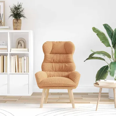 Produktbild von Beiger Sessel, 69 x 74 x 93 cm, aus Sherpa-Stoff, Möbel, Stühle und Sessel, 10.15 kg