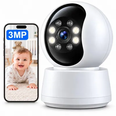 Immagine prodotto di Telecamera di sicurezza interna 2K, telecamera PTZ a 360°, con tracciamento intelligente