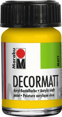 Immagine prodotto di Marabu 1401 39 019 Decormatt Acrilico, Giallo 019, 15 ml