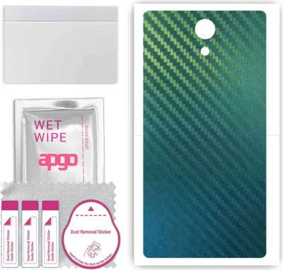 Produktbild von apgo Rückseite Schutzfolie, Skin, kompatibel mit Lenovo Phab2, Hinten Displayschutzfolie aus Vinylfolie, kratzfest, einfache Montage - Kohlenstoff-Chamäleon CAKA1