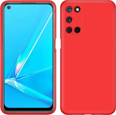 Produktbild von OPPO A92 Hülle, LaimTop Flüssig Silikon Soft Gummi Schutzhülle für OPPO A92 Rot