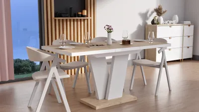 Produktbild von Design Esstisch Tisch MA-333 Hochglanz ausziehbar 120 bis 160 cm