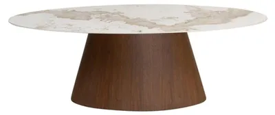 Produktbild von Esstisch Ellipse Oval 220*110cm aus Keramik - Marmor
