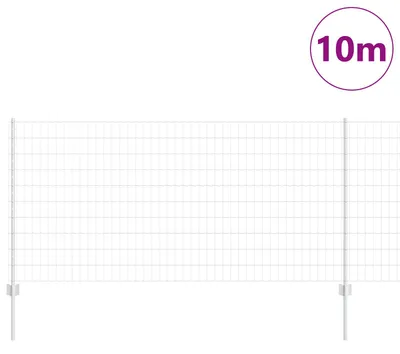 Obrázok produktu pre vidaXL Zváraný drôtený plot 10 x 1 m (Š x V) Pozinkovaná oceľ