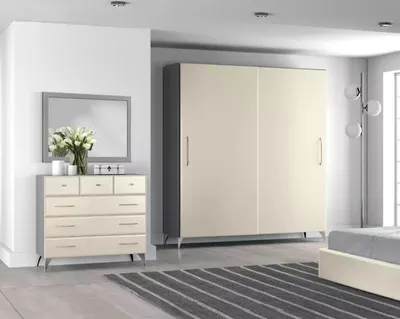 Obrázek produktu pro Šatní skříň komoda zrcadlo 3dílná ložnicová sestava design