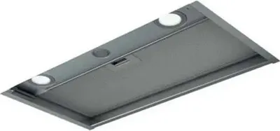 A close-up, angled view of a kitchen range hood filter unit.