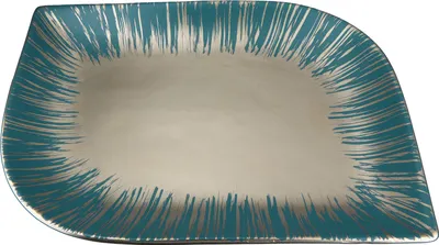 Image de Gilde Schale, "Talin", gestreift, Keramik, grün, champagnerfarben, VE 2, L. 20 cm, B. 25 cm, H. 2.5 cm 28935 4063387289358