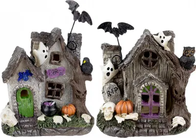 Produktbild von Spooky Haunted House mit LED Beleuchtung für Halloween 17cm 1 Stück