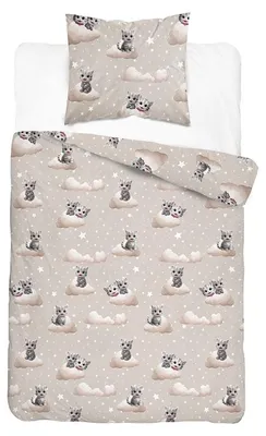 Produktbild von Bettwäsche, Baumwollbettwäsche für Kinder 160x200 xoxo 5860a Katzen