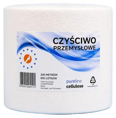 Zdjęcie produktu dla Ręcznik papierowy biały 1 szt. roli warstwy celuloza duża rolka 200m 850 listków