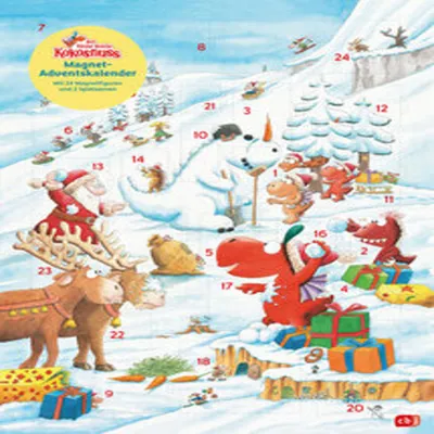 Image de Le petit dragon Noix de coco - Calendrier de l'Avent magnétique avec 24 motifs magnétiques différents