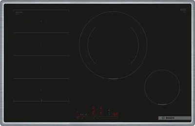 Immagine prodotto di Bosch Serie 6 PXE845HC1E Piano cottura a induzione, 80 cm, nero, con cornice superiore