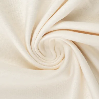 Produktbild von Bündchenstoff Heike Creme, Uni 240 g/m², Strickschlauch glatt/fein, 50 cm Schlauch, Meterware