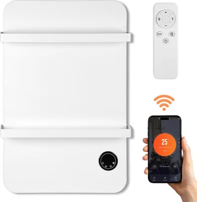 Produktbild von Bettizia Handtuchtrockner Infrarotheizung 600W - Fernbedienung WiFi Smart App fähig, inkl. für Schlafzimmer, Wohnzimmer, Badezimmer usw.