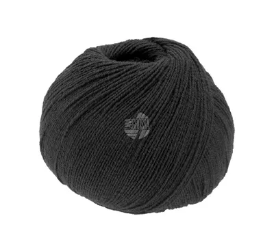 Produktbild von Lana Grossa Meilenweit 100 Baumwolle Bamboo Uni 016 Schwarz 100g