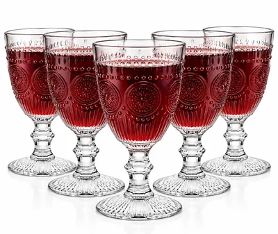 Produktbild von 6 Weingläser 310ml auf Fuß Sonne Weißweingläser Rotweingläser Trinkgläser