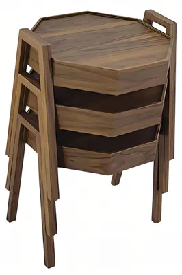 Immagine prodotto di Set di tavolini in legno in marrone moderno ed elegante