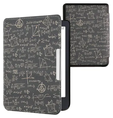 Produktbild von kwmobile Schutzhülle für Tolino Shine 3 Hülle - eReader Flip Case mit Auto Sleep Funktion - Gleichung mit Grün Gelb