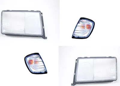 Produktbild von Johns, Scheinwerfer Glas Hauptscheinwerfer passend für Mercedes W124 Set LR mit Blinker 1248202166 8200866 0008200866 A0008200866 A1248202166 12482022