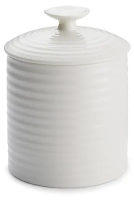 Porzellan-Aufbewahrungsdose, Weiß, 10,8 x 10,8 x 14,6 cm
