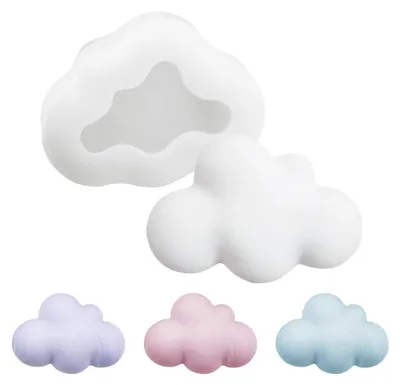 Productafbeelding van Mini-3D-wolkensiliconenmal, 1 stuk, handgemaakt, voor het maken van kaarsen, zeep, decoraties en hangers.