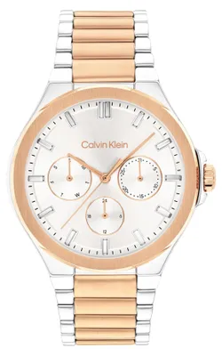 Produktbild von Calvin Klein Multi Zifferblatt Quarz Uhr für Damen Kollektion Vibrancy mit Zweif