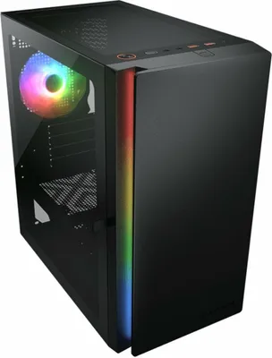 Produktbild von COUGAR Mini-Tower-Gehäuse „Purity RGB“ für Mini-ITX/mATX, gehärtetes Glas, ARGB, schwarz