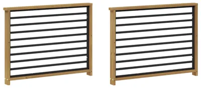 Immagine prodotto di vidaXL Modulo bracciolo, 2 pezzi, bianco, 80 x 6 x 61 cm, legno massello di acacia
