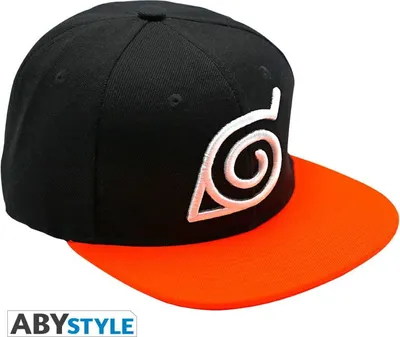 Produktbild von NARUTO SHIPPUDEN - Snapback Cap - Schwarz & Orange - Konoha