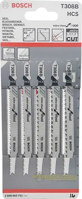 Produktbild von Bosch 2 608 663 751, Jigsaw blade, Weichholz, Hartstahl (HCS), Grau, 2,2 mm, 5 cm
