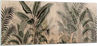 Produktbild von Bilder auf glas - Einteilig - Wald Blatt Baum - 100x40cm - Glasbilder - Wandbilder - Bilder - zum Aufhängen bereit - Wanddekoration aus Glas - Glas Bilder - Wandbild auf Glas - GAB100x40-5101