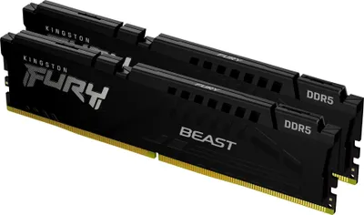 Produktbild von Kingston FURY Beast Schwarz DDR5 32GB (2x16GB) 6000MT/s CL30 DIMM Desktop Gaming Speicher Kit mit 2 AMD EXPO und Intel XMP - KF560C30BBEK2-32
