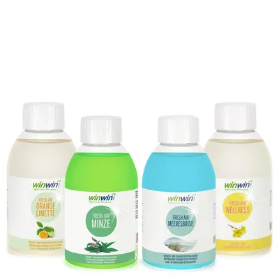 Produktbild von winwinCLEAN® 4 x fresh AIR 250ml Raumluftdeo I Geruchsvernichter I Für Luftreiniger, Air Purifier & Raumluftreiniger I Entfernt Pollen, Staub, uvm.