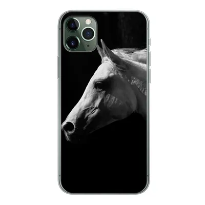 Produktbild von MuchoWow® Handyhülle Schutzhülle Hülle für iPhone 11 Pro Max Pferde - Tiere - Porträt Silikon Softcase Handy Hülle