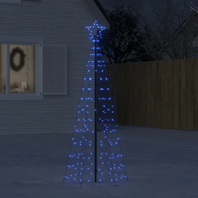 Produktbild von "2024"Moderne LED-Weihnachtsbaum mit Erdspießen 220 LEDs Blau 180 cm,Design Künstliche Weihnachtsbäume 1648644