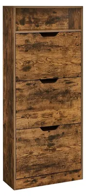 Immagine prodotto di Armadio per scarpe – Contenitore – Ripiano regolabile – Marrone – 24 x 60 x 130 cm