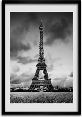 Produktbild von Bild - Bilderrahmen - 50 cm x 70 cm - MDF - Rahmen - Wandkunst Eiffelturm Paris