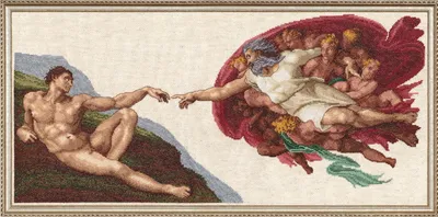 Immagine prodotto di Confezione da ricamo a punto croce Janlynn "La creazione", schema contato, 30x66cm