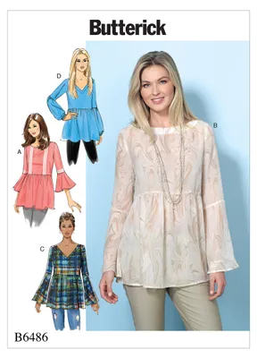 Productafbeelding van Damenpatroon, maat 44-52, merk Butterick, model B6486ZZ