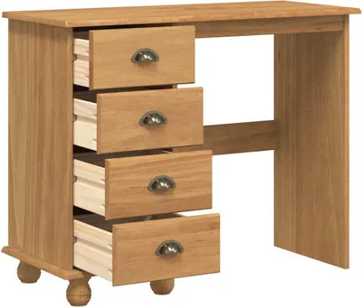Immagine prodotto di vidaXL Scrivania ASKIM Marrone 95 x 40 x 75 cm Legno massiccio di pino