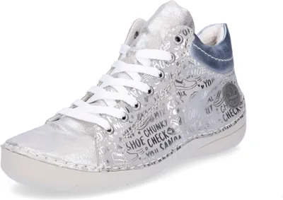 Produktbild von Rieker Damen Sneaker grau silber graffiti