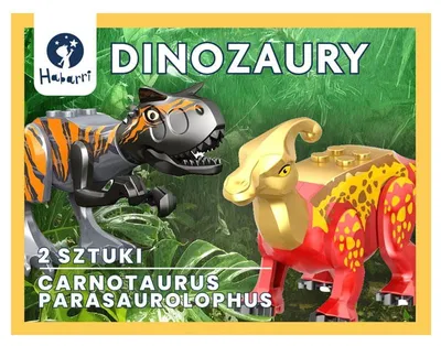 Produktbild von Dinosaurier Bausteine - Figuren Carnotaurus & Parasaurolophus - 2 Stück - ab 3 Jahren