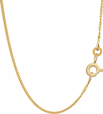 Produktbild von Halskette 50cm Panzerkette diamantiert 925 Silber Gelbgold vergoldet 1,0mm breit