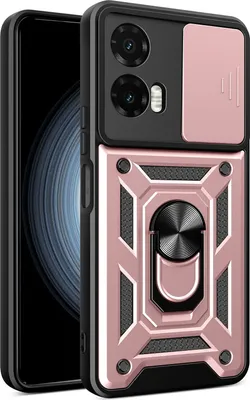 Produktbild von Hülle für Motorola Moto G35 Magnetische Ring Ständer Halter Dia Kameraschutz TPU Bumper Silikon Schutzhülle Rosa