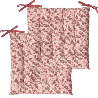Obrázek produktu pro Sada 2 čtvercových polštářků na židle 40 x 40 cm terakota