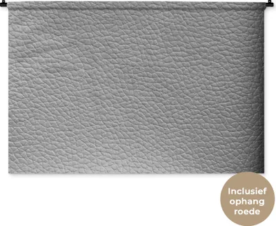 Produktbild von MuchoWow® Wandteppich Wandbehang Leder - Strukturiert - Lederoptik - Grau 120x80 cm Tapisserie Dekoration Wandtuch - Wanddekorationen - Wandtücher